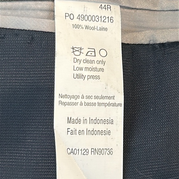 Michael Kors Wool Single Breast Two Button Blue Blazer Light Plaid Men size 44R - Picture 9 of 14